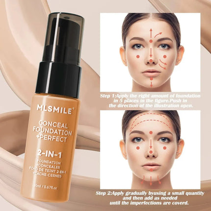 Matte Liquid Foundation Oil Control Pre-makeup Concealer Bb Cream Natural Long-lasting Face Base Foundation Professional Makeup