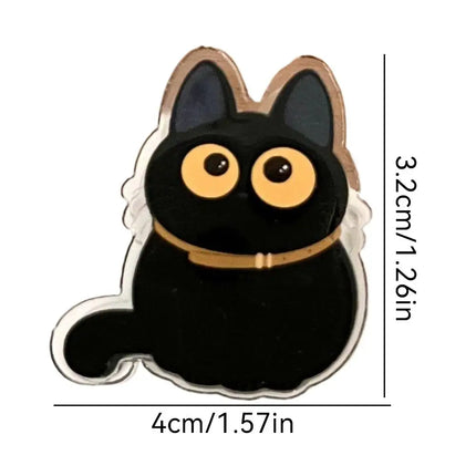 8pcs Black Cat Bag Clips Food Storage Creative Snack Clip Seasoning Bag Fresh-keeping Moisture-proof Cute Seal Clip Kitchen Tool