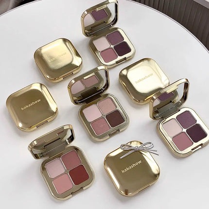 Kakashow sunset magic eye shadow plate pearl matte earth color Korean makeup eye shadow ﻿