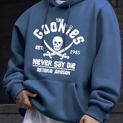 Distressed Goonies Never Say Die Mens Sweatshirt Fashion Casual Hoodies Soft Loose Pullovers Fleece Autumn Unisex Clothing