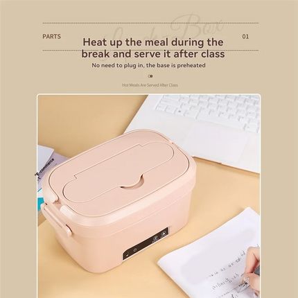 B01C-Insulated Bento Box 1.5L Rechargeable Auto-Scheduled Food Heater For Adults Smart Hot Lunch Box For Outdoor A