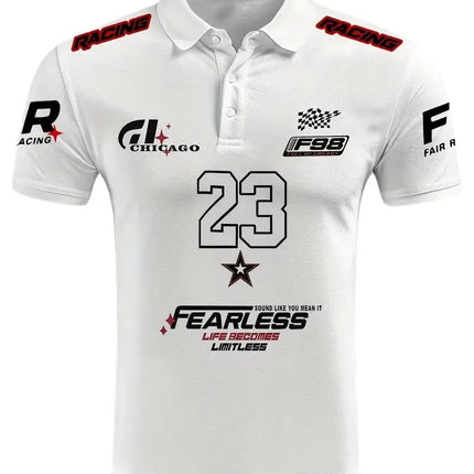 The 2025 summer new men's short-sleeved POLO shirt is casual, fashionable and comfortable, with 3D digital pattern printing