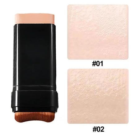 Flawless Eraser Foundation Stick,Korean Hydrating Lightweight Foundation Stick with Brush, Waterproof Thin and Cover Blemishes