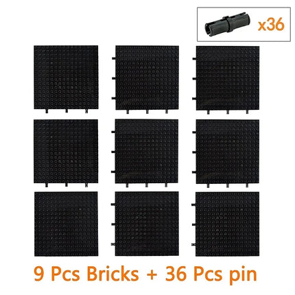 Compatible MOC 65803 Technical Brick 4/3 16x16 Baseplate Building Block Parts Set DIY Kid Toys For 98138 Pixel Art Picture Leduo