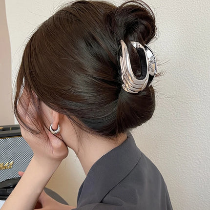 2024 New Vintage Ribbon Bow Hair Claws Exquisite Metal Hair Clip Clasp Hairpins For Women Hair Accessories Barrettes Shark Clips