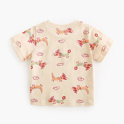 Sanlutoz Summer Fashion Floral Baby BoysGirls Tops Lovely Kids Holiday Clothing T-shirt