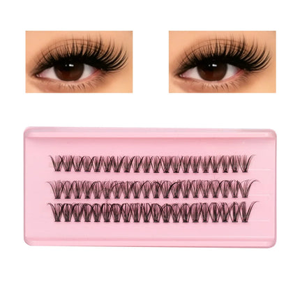 DIY Cluster Lash Large Capacity Mixed Lengths Curl Dense Eyelash Extension 3D Wispy Lash Suitable for Party and Stage Makeup
