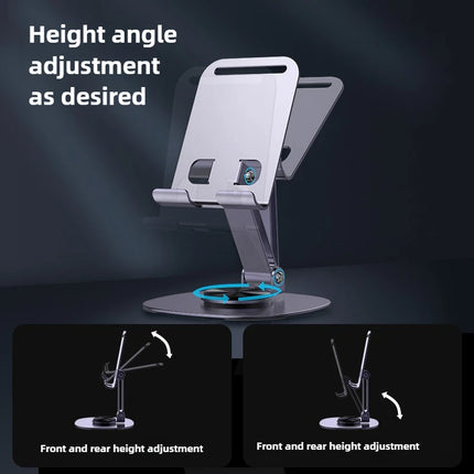 Rotating Table Cell Phone Holder Support Desktop Stand for IPad Samsung IPhone 15 14 13 Mobile Mount
