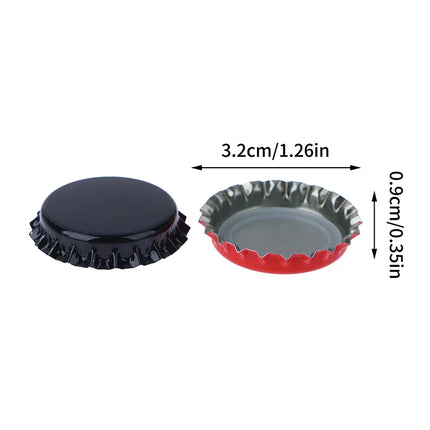 100 Pcs Crown Caps Homebrew Beer Caps Craft Beer Bottling Caps Oxygen Absorbing Seal Crown Caps for DIY Home Brewing Beer Tool