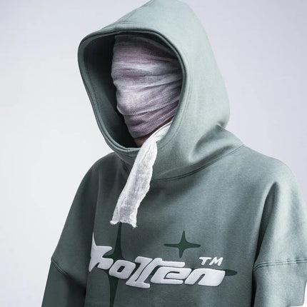 Retro Gothic Men Hoodie New American High Street TrendY2k Harajuku Men Loose and Casual Sweatshirt