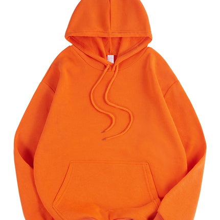 Basic Winter Women's Solid Hoodies Stretch Fleece Comfortable Sweatshirts Loose Pocket Warm Clothes New Street Female Pullover