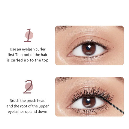 Black Sunflower Mascara 3D Ultra-Fine Eyelash Lengthening,Brown Waterproof Long-Lasting,Must-Have Cosmetic For Korean Beginners
