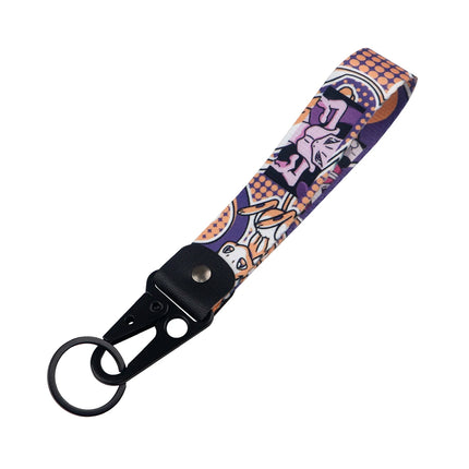 Cartoon Keychain Lanyard Cute Gengar Keyrings Wrist Straps for Backpacks Car Keys Holder Charm Anime Cosplay Accessories