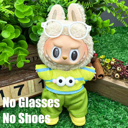 For Labubu Doll 15 17cm Outfit Clothing Cartoon Disney Mickey Minnie Mouse Zootopia Judy and Nick Stitch Goofy Cosplay Clothes ﻿