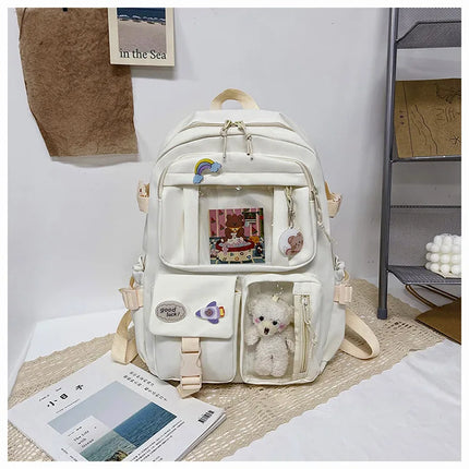 Fashion Girls Backpack New Large Capacity Korean Style Women Backpacks Cute Student School Backpack Versatile Women's Bag