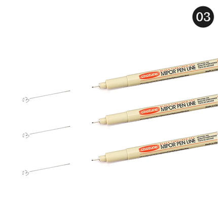 12 Tip Pigment Liner Micron Ink Marker Pen for Manga Draw Sketching Needle Pen Hook Line Pen Sketch Stationery Set Art Supplies
