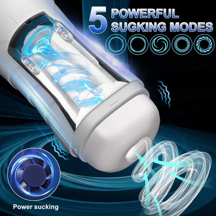 Men Automatic Sucking Masturbator Cup 10 Mode Deep Throat Blowjob Penis Stimulator Pocket Pussy Dicks Trainer Adult Male Sex Toy