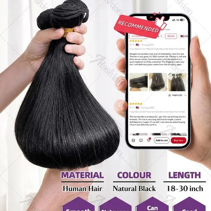 Brazilian 30 34 Inch Raw Virgin Unprocessed Remy Human Hair Extensions Bone Straight  3 4 Bundles Double Weft Bulk Braiding Hair