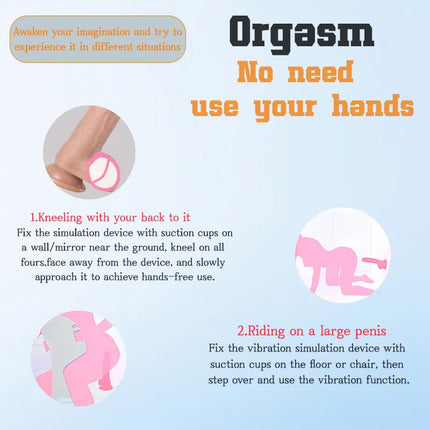 1pc 8.6inch Thrust Realistic Dildo Vibrator With 10 Telescopic And 10 Vibration Modes With Heating, Silicone Soft Realistic Remote Control Adult Sex Toy For G-spot Vibration Stimulation With Powerful Suction Cup