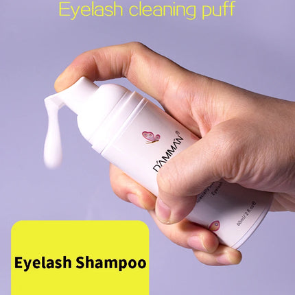 Eyelash Cleansing Mousse Eyelash Shampoo Concentrate Mousse Gentle No Stimulation Eyelash Extension Remover 60ml Makeup Tools