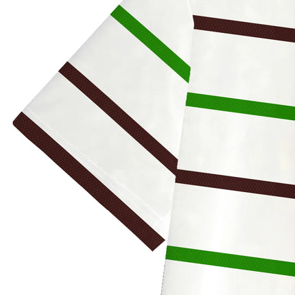 Luxury brand lettered short-sleeved polo shirt, fashionable striped summer breathable T-shirt, high-end Korean style men's clothing