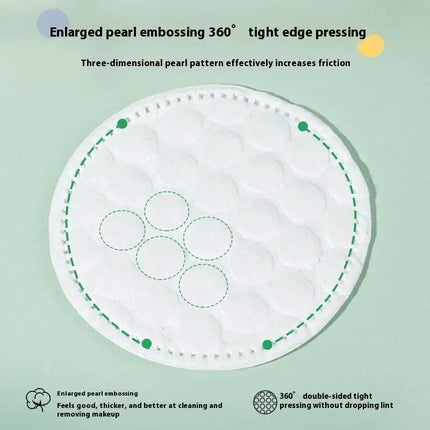 100 Pcs Soft And Breathable Circular Makeup Remover Pads Double-Sided Pearl Textured Cotton Pads, Used For Daily Facial Cleaning