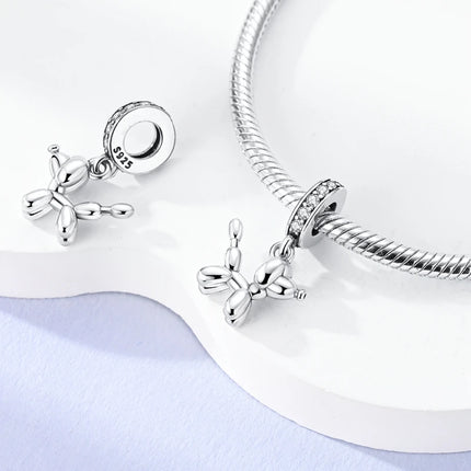 Inlaid Zircon Charm Beads 925 Sterling Silver Color Love Heart Snake Dangle Fit Original Bangle Bracelet Charms Pendant Jewelry