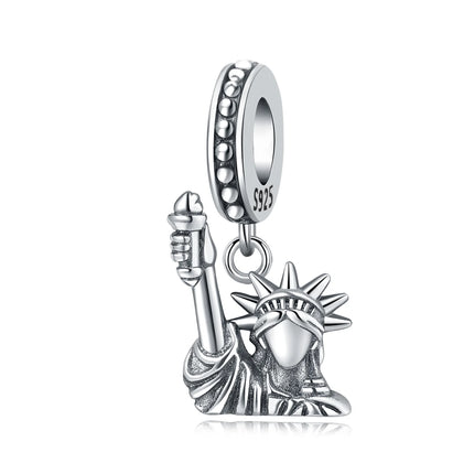 S925 Sterling Silver Charm Bead Angel Prayer Travel Memorial Pendant Fine Birthday Gift Fit Bangle Bracelet Necklace DIY Jewelry