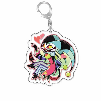 Anime acrylic keychain -Vaggie Alastor Cute Y2K Cartoon Pendant, suitable for bags and keys, perfect gift for fans car key bag