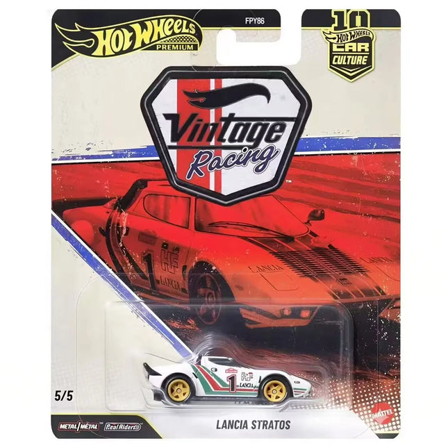 Hot Wheels Premium Culture Vintage Racing Jaguar Xjs 1:64 Porsche Corvette Ferrari 250 Lancia Nissan Diecast Alloy Cars Gifts