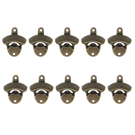 5pcs/10pcs Bottle Opener Wall Mounted Rustic Beer Opener Set Vintage with Mounting Screws for Kitchen Cafe Bars
