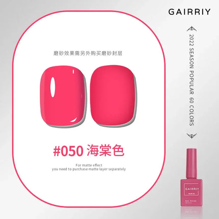 Gairriy 15ml Gel Nail Polish 60 Colors Glitter Soak Off UV LED Semi-Permanent Varnish Nail Art Salon Nail Polish Free Shipping
