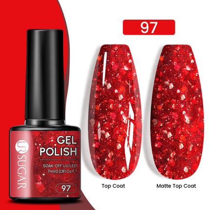 UR SUGAR 7.5ml Dark Wine Red Nail Gel Polish Autumn Gel Paint Nail Art Semi Permanent Nail Art Manicure Soak Off LED UV Nail Gel