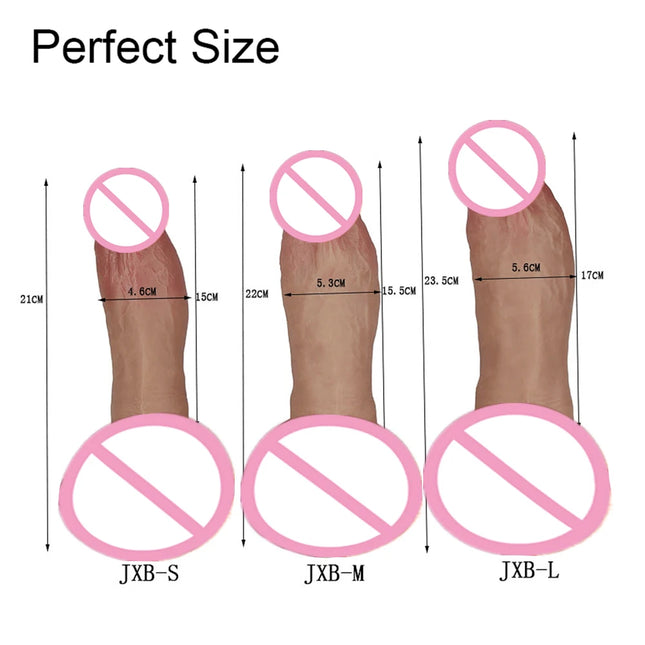 Real Men Skin Dildos Soft Silicone Suction Cup Big Huge Cock Male Artificial Penis Cheap Adult 18 Vagina Anal Sex Toys For Women