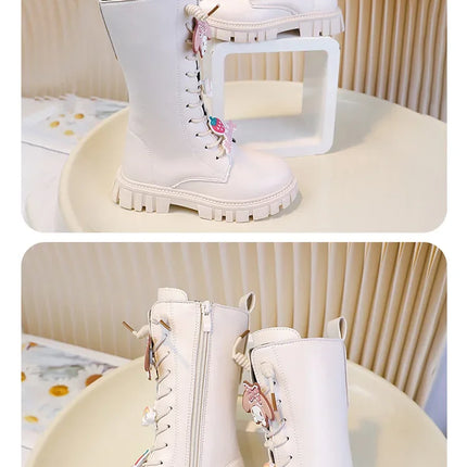 Sanrio Kuromi My Melody Girl boots Children's shoes autumn and winter cartoon Y2K kawalii fashion be all-match gift soft