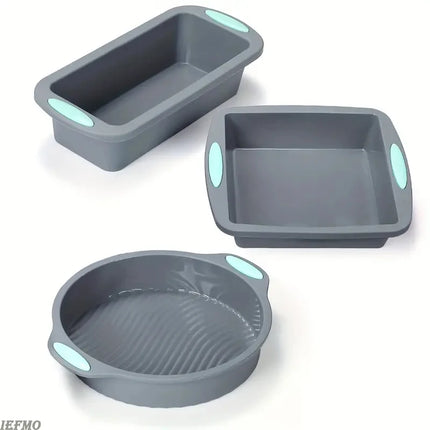 Silicone Cake Mold Set,Non-Stick Cake Bread Pan with Durable Baking Tools,Heat-Resistant Kitchen Baking Supplies for Home Use