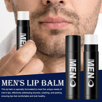 Men's Lip Balm for Dry Cracked Lips - Moisturizing, Nourishing & Hydrating - Colorless Lip Care for Men & Students