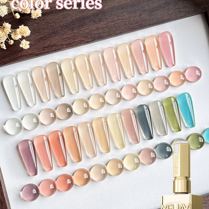24Pcs 15ML Ice-through Color Gel Nail Polish Semi Permanent Nail Art Soaking UV LED Nail Salon DIY Nail Salon Gel For Spring