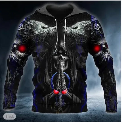 3D Skull Hoodie / Hoodie Crâne 3D