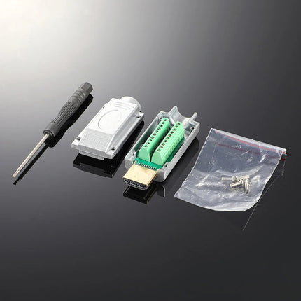 Solder-Free HDMI Male Connector Plug with Shell Kit - Easy DIY Upgrade for Repairing HDMI Cable Ends & Wires