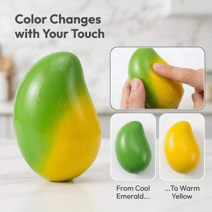 2026 New Handmade Crispy Mango Squishy Stress Ball Crunchy Squeeze Fidget Toy Round Blocks ASMR Sensory Decompression for Adults