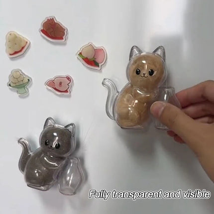Cat Hair Storage Fridge Magnets Cat Whisker Holder Cat Hair Collection Fridge Magnets Pet Fur Keepsake Capsule DIY Souvenirs