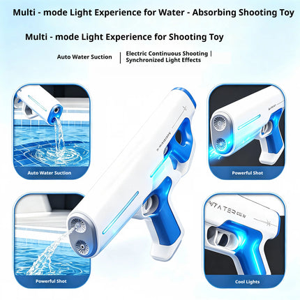 Electric Pulse Auto Burst Water Gun Toy, Auto Water Absorb Large High Pressure Squirt Gun for Kids Outdoor Drifting Play