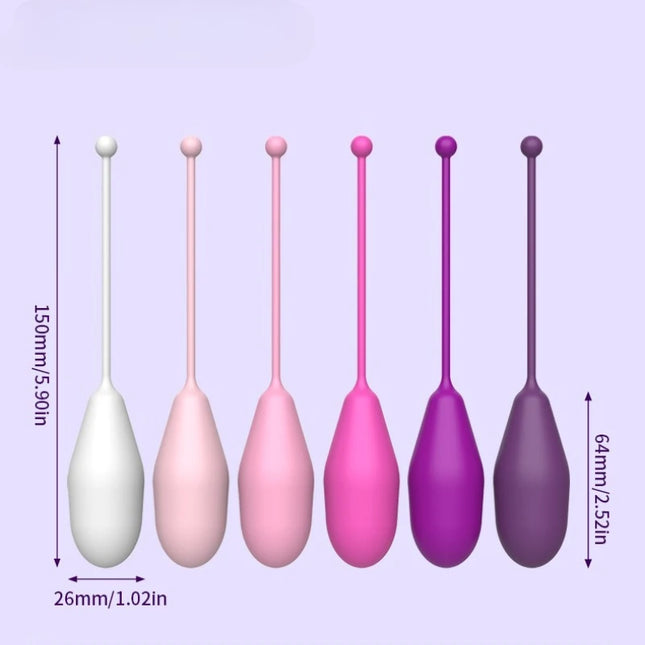 6 Set Safe Silicone Vaginal Tightening Balls Female Geisha Kegel Ball Tighten Ben Wa Vagina Muscle Trainer Sex Toy for Women