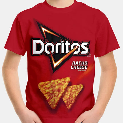 Creative Funny Chips 3d Printed Takis Customized Children Fashion T-Shirt Round Neck Short sleeve Boys Girls Kids Casual Tops