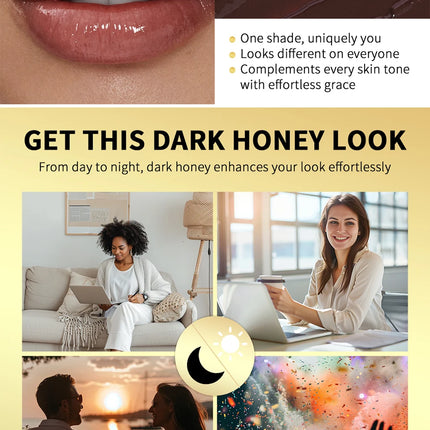 Black Honey Lip Balm-Nourishing and Moisturizing Vitamin E Lip Balm,Winter Lip Care for All Skin Types Makeup Lip Care Cosmetics
