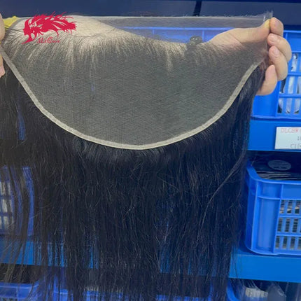 Ali Queen Hair Products 4x4 5x5 6x6 HD Lace Closure Invisible Melt Skin Full Frontal 13x6 13x4 Indian Virgin Hair