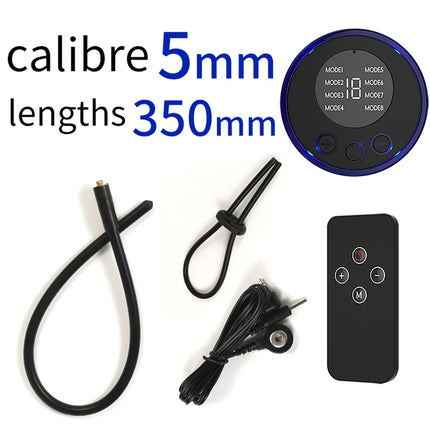Electric Stimulation Urethral Dilator Shock Horse Eye Rod Silicone Penis Plug Man Masturbation Set Delayed Ejaculation Sm Toys
