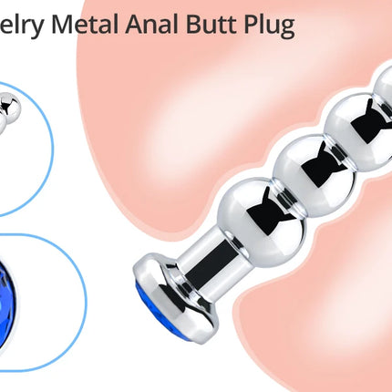Anal beads Stainless steel anal plug Anal bead Round metal anal plug anal sex toy Prostate stimulator dildo