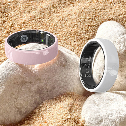 New Smart Ring With Box Heart Rate Stress Monitoring Men Womenes Smartring Gesture Control Waterproof Health Sports Rings 2025